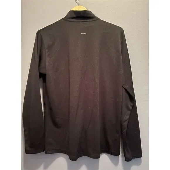 Marmot Men's Large Black Lightweight 1/2 Zip Pullover Long Sleeve - Picture 3 of 8